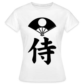 Samurai-Emblem des Satake-Clans (schwarz) - Frauen T-Shirt - Weiß - Vorne - AI Model Female 172 dark (172cm)