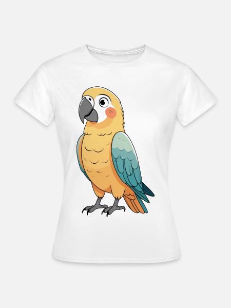 Bunter Papagei Illustration - Frauen T-Shirt - Weiß