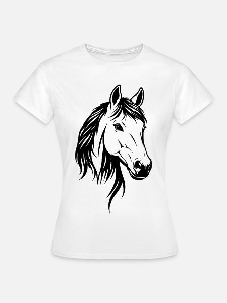 Pferdekopf - Frauen T-Shirt - Weiß