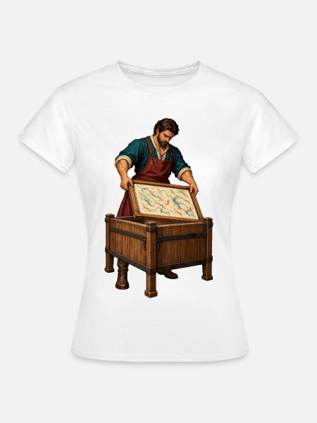 Schatzkarte im TruhenDesign - Frauen T-Shirt - Weiß