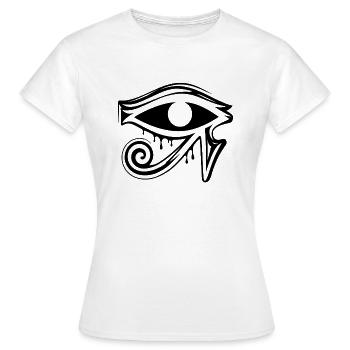 Symbole de l’œil d’Horus en Égypte - T-shirt Femme - blanc - Devant - AI Model Female 172 dark (172cm)