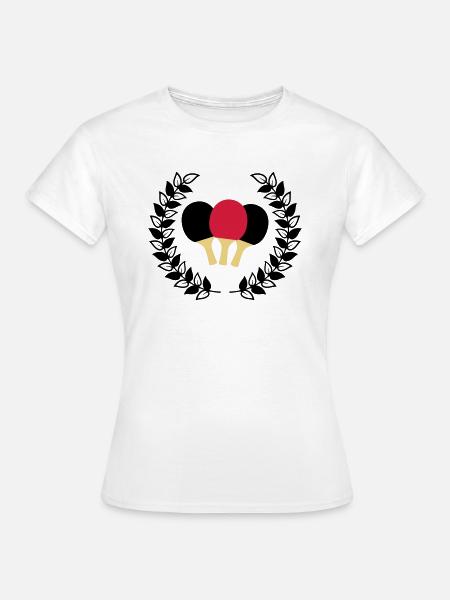 Tischtennis - Frauen T-Shirt - Weiß