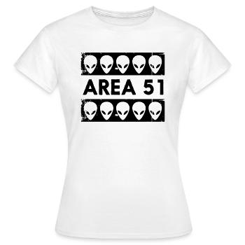 AREA 51 - Frauen T-Shirt - Weiß - Vorne - AI Model Female 172 dark (172cm)