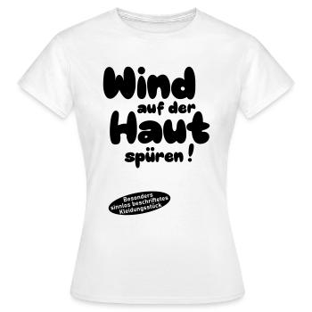 Wind auf der Haut - Frauen T-Shirt - Weiß - Vorne - AI Model Female 172 dark (172cm)
