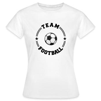 TEAM FOOTBALL College Round - T-shirt Femme - blanc - Devant - AI Model Female 172 dark (172cm)
