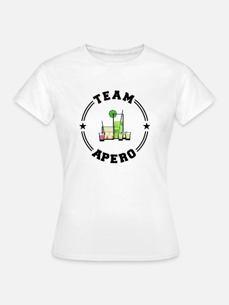 TEAM APERO College-Runde - Frauen T-Shirt - Weiß