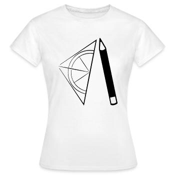 Géo-triangle - T-shirt Femme - blanc - Devant - AI Model Female 172 dark (172cm)