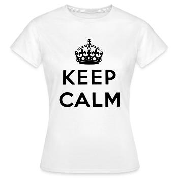 Keep Calm - Frauen T-Shirt - Weiß - Vorne - AI Model Female 172 dark (172cm)