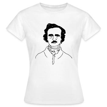 Edgar Allan Poe - T-shirt Femme - blanc - Devant - AI Model Female 172 dark (172cm)