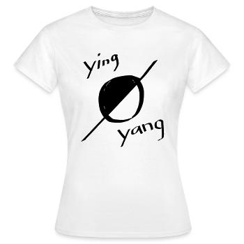 Ying & Yang - Women's T-Shirt - white - Front - AI Model Female 172 dark (172cm)