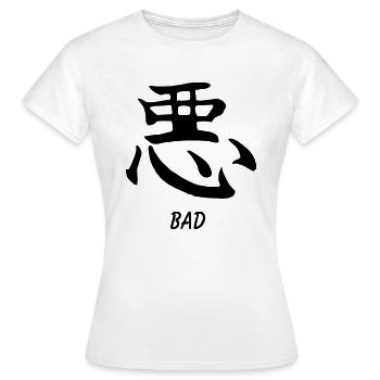 bad auf chinesisch (D00128) - Frauen T-Shirt - Weiß - Vorne - AI Model Female 172 dark (172cm)