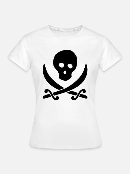 Pirate - Skull - Women's T-Shirt - white