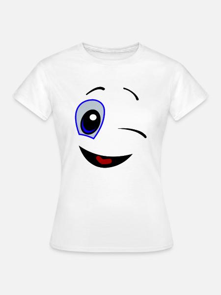 Zwinkern - Frauen T-Shirt - Weiß