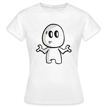 oops mEgg - Women's T-Shirt - white - Front - AI Model Female 172 dark (172cm)