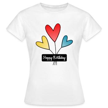 ALLES GUTE ZUM GEBURTSTAG. JAHRESTAG - Frauen T-Shirt - Weiß - Vorne - AI Model Female 172 dark (172cm)