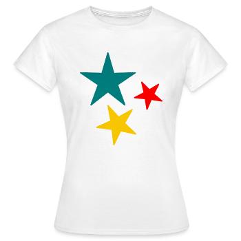 ETOILE. STAR. ETOILES. FÊTE. ANNIVERSAIRE. NOËL - T-shirt Femme - blanc - Devant - AI Model Female 172 dark (172cm)