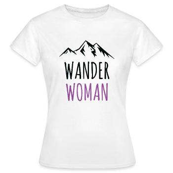 Hiking Woman Hiking Mountains Trekking Gift - Women's T-Shirt - white - Front - AI Model Female 172 dark (172cm)