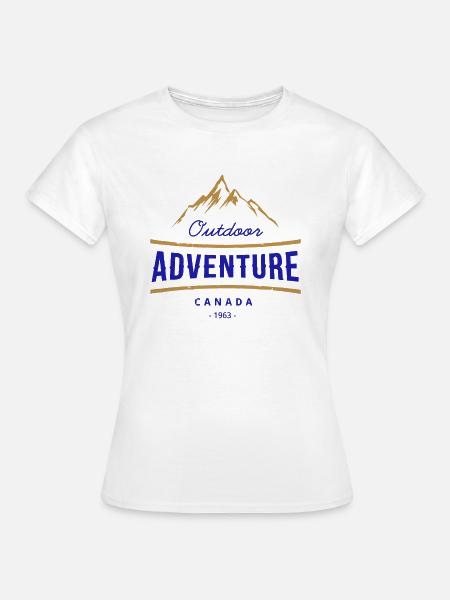 Camping Tour Abenteuer Kanada Montage - Frauen T-Shirt - Weiß