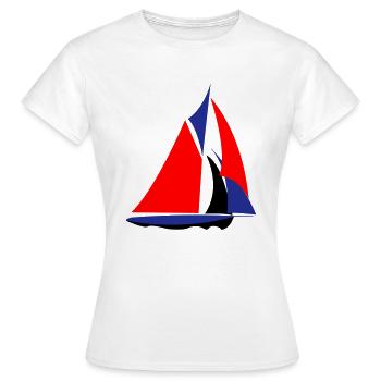 French sailboat - Women's T-Shirt - white - Front - AI Model Female 172 dark (172cm)