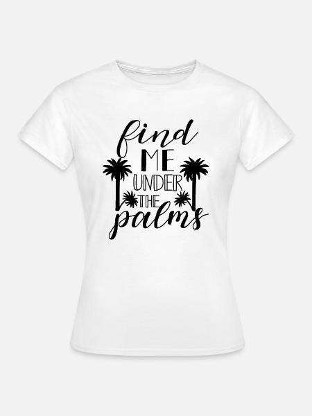 Tropical palm trees - Frauen T-Shirt - Weiß