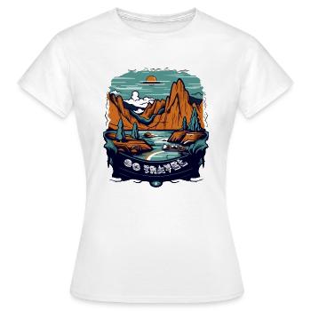 Go travel - T-shirt Femme - blanc - Devant - AI Model Female 172 dark (172cm)