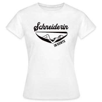 Schneiderin Rente Ruhestand Rentnerin Designerin - Frauen T-Shirt - Weiß - Vorne - AI Model Female 172 dark (172cm)