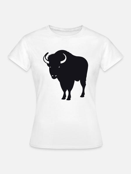 Büffel - Frauen T-Shirt - Weiß