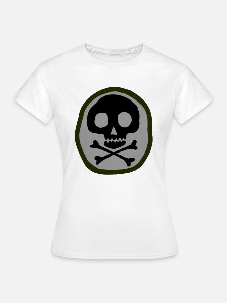 Schädel und Knochen - Frauen T-Shirt - Weiß