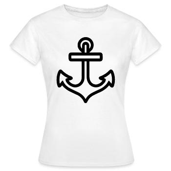 Ancre - T-shirt Femme - blanc - Devant - AI Model Female 172 dark (172cm)