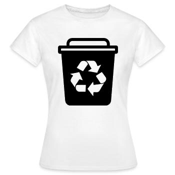 poubelle - T-shirt Femme - blanc - Devant - AI Model Female 172 dark (172cm)