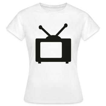 TV - Women's T-Shirt - white - Front - AI Model Female 172 dark (172cm)