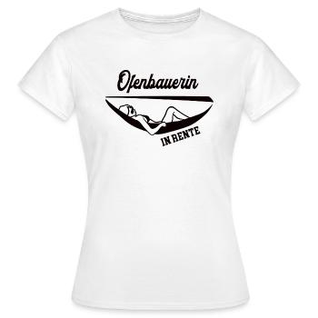 Ofenbauerin in Rente Rentenbeginn Ofenbauer Frauen - Frauen T-Shirt - Weiß - Vorne - AI Model Female 172 dark (172cm)
