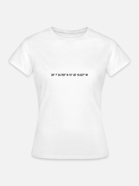 Las Palmas de Gran Canaria Koordinaten - Frauen T-Shirt - Weiß