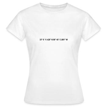 Allen Koordinaten - Frauen T-Shirt - Weiß - Vorne - AI Model Female 172 dark (172cm)