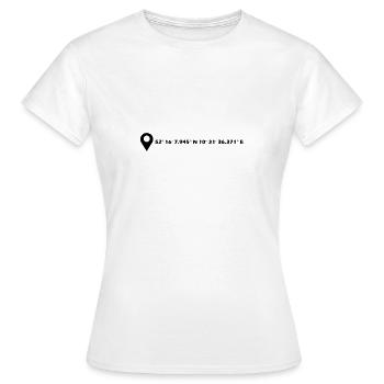 Coordonnées de Braunschweig - T-shirt Femme - blanc - Devant - AI Model Female 172 dark (172cm)