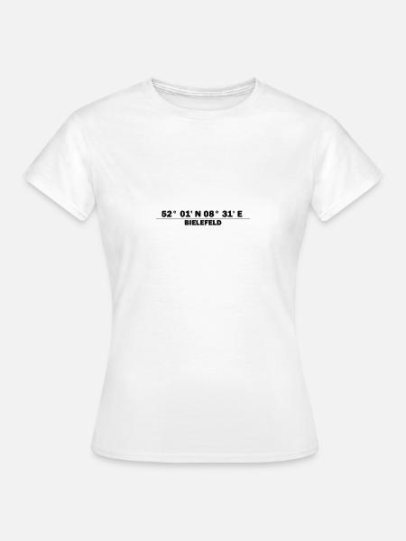 Bielefeld Koordinaten - Frauen T-Shirt - Weiß