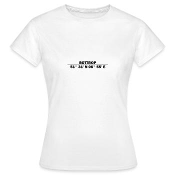 Coordonnées de Bottrop - T-shirt Femme - blanc - Devant - AI Model Female 172 dark (172cm)