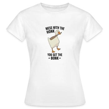 Honk canard brutal avec batte de baseball - T-shirt Femme - blanc - Devant - AI Model Female 172 dark (172cm)
