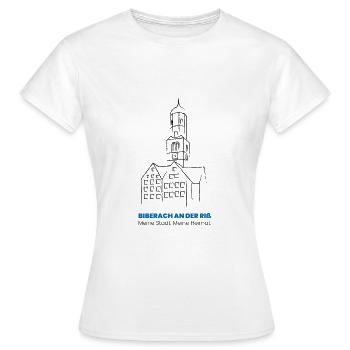 Biberach an der Riß - Frauen T-Shirt - Weiß - Vorne - AI Model Female 172 dark (172cm)