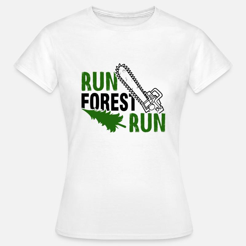 Lumberjack guy chainsaw forester - Women's T-Shirt - white