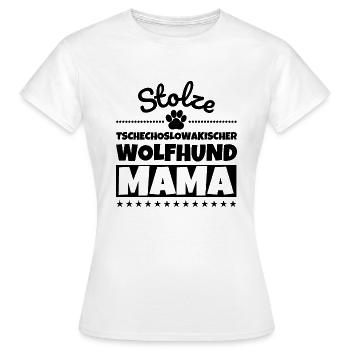 Stolze Tschechoslowakischer Wolfhund Mama - Frauen T-Shirt - Weiß - Vorne - AI Model Female 172 dark (172cm)