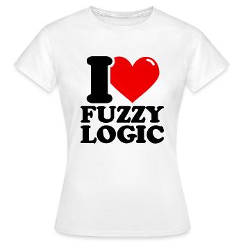 Ich liebe Fuzzy-Logik - Frauen T-Shirt - Weiß - Vorne - AI Model Female 172 dark (172cm)