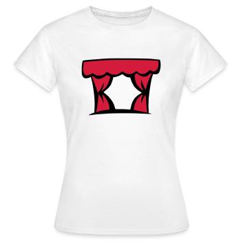 Theater - Bühne - Schauspieler - Frauen T-Shirt - Weiß - Vorne - AI Model Female 172 dark (172cm)