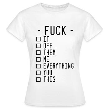 Fuc - Frauen T-Shirt - Weiß - Vorne - AI Model Female 172 dark (172cm)