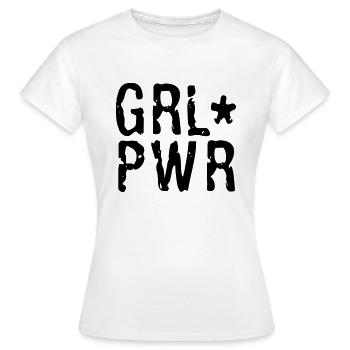 Girl Power - Frauen T-Shirt - Weiß - Vorne - AI Model Female 172 dark (172cm)