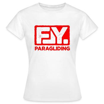 VOL EN PARAPENTE - T-shirt Femme - blanc - Devant - AI Model Female 172 dark (172cm)
