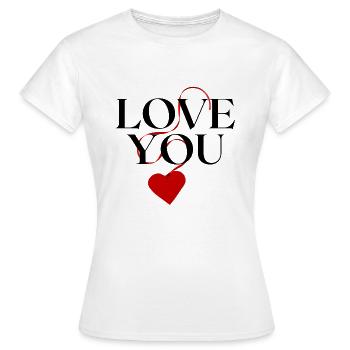 Je t’aime - T-shirt Femme - blanc - Devant - AI Model Female 172 dark (172cm)