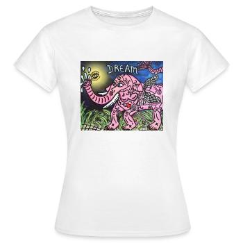Der rosa Elefant - Frauen T-Shirt - Weiß - Vorne - AI Model Female 172 dark (172cm)