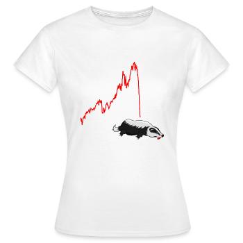 Dax, blaireau, marchés boursiers, stocks, krach boursier - T-shirt Femme - blanc - Devant - AI Model Female 172 dark (172cm)