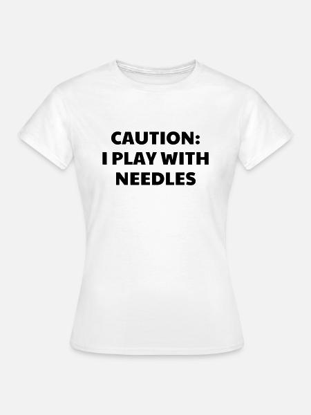 Stricken / stricker / Sticken / mode - Frauen T-Shirt - Weiß